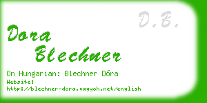 dora blechner business card